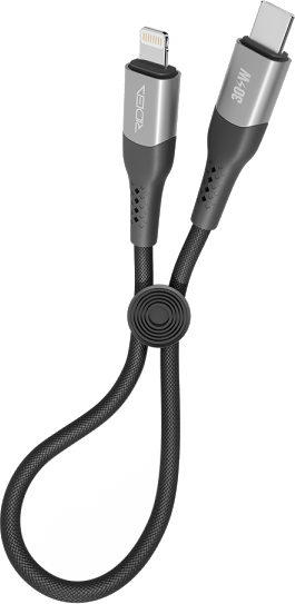 Кабель Ridea Type-C – Lightning 30 Вт, 25 см