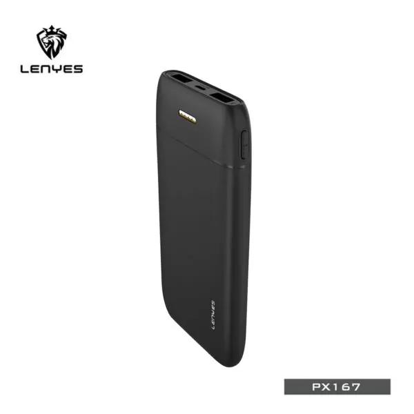 Павербанк Lenyes 10 000 мАг з 2 USB і LED-індикатором